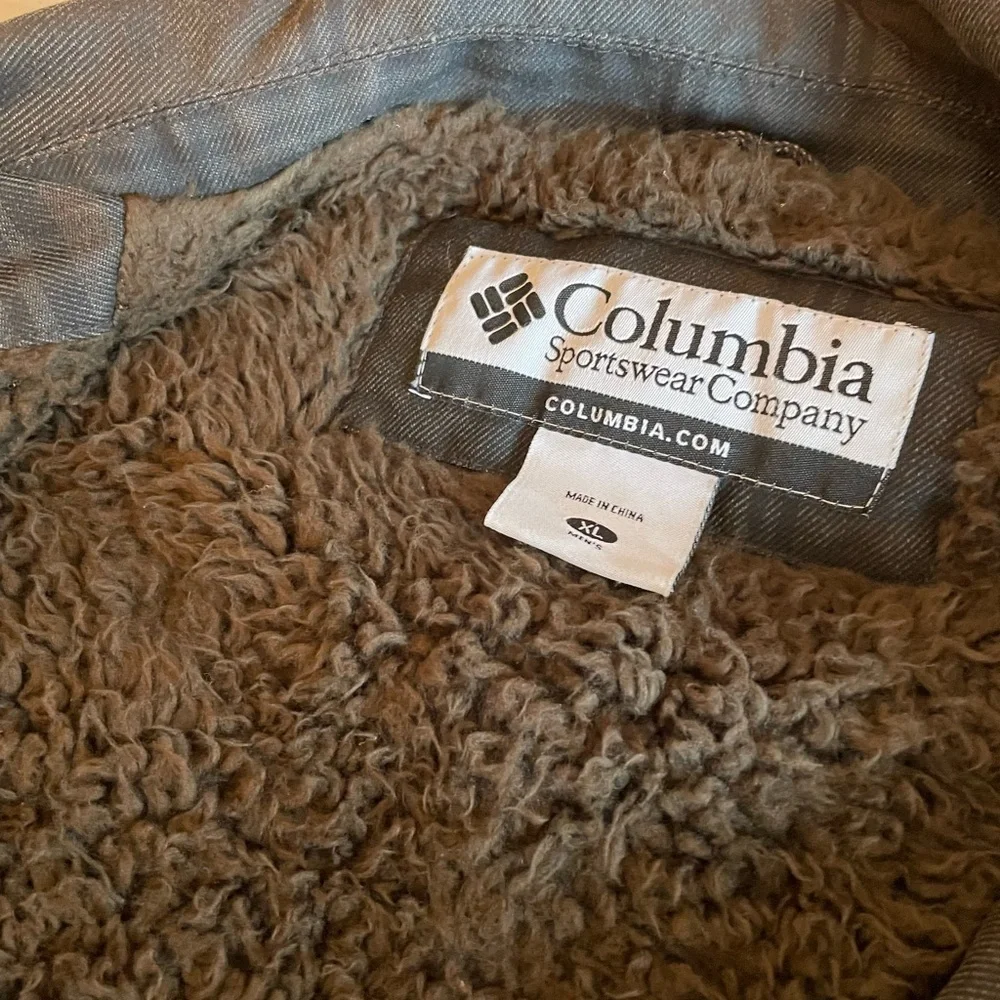 Columbia Men's Brown Plaid Sherpa Lined Utility Field Chore Jacket Size XL - Picture 8 of 8